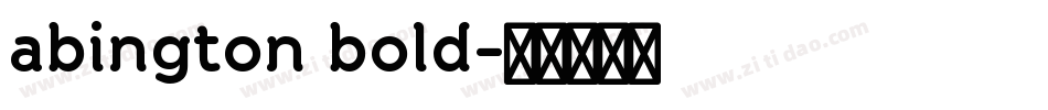 abington bold字体转换